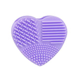 Colorful Heart Shape Clean Make up Brushes Wash Brush Silica Glove Scrubber Cosmetic