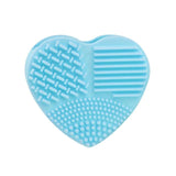 Colorful Heart Shape Clean Make up Brushes Wash Brush Silica Glove Scrubber Cosmetic