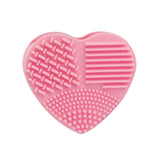 Colorful Heart Shape Clean Make up Brushes Wash Brush Silica Glove Scrubber Cosmetic