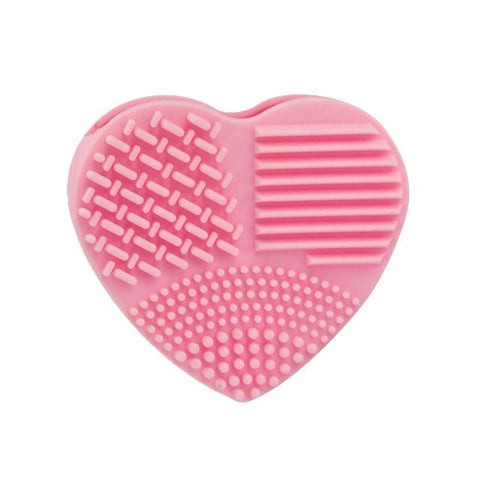 Colorful Heart Shape Clean Make up Brushes Wash Brush Silica Glove Scrubber Cosmetic