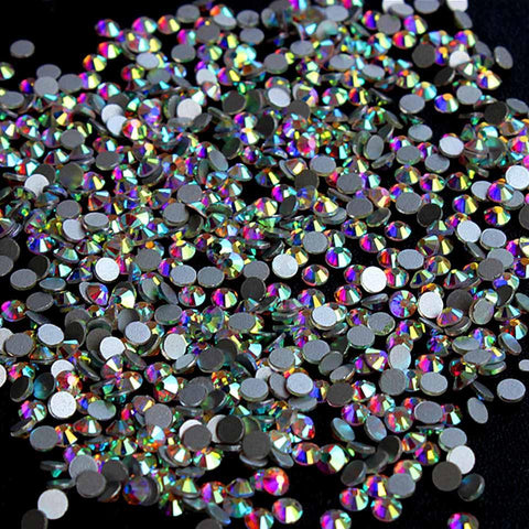 Crystal AB Rhinestones for Nails Design Strass Nail Art Decorations New Arrive SS3 Glas Rhinestones Manicure 1440PCS ZJ1086
