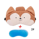 Cute Cartoon Eye Sleeping Mask Cold Gel Eye Care Ice Compress Blue Eye Fatigue Relief Cooling Eyes Cover Patch #280021