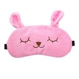 Cute Cartoon eye mask travel Skeep Adjustable elastic strap Plush Cute Sleeping Rabbit Eye Mask Ice Bag Eye Cover 2U81108