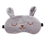 Cute Cartoon eye mask travel Skeep Adjustable elastic strap Plush Cute Sleeping Rabbit Eye Mask Ice Bag Eye Cover 2U81108