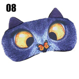 Cute Cat Sleep Mask Eye Mask Eyeshade Cover Shade Natural Sleeping Eye Patch Women Men Soft Portable Blindfold Travel Eyepatch