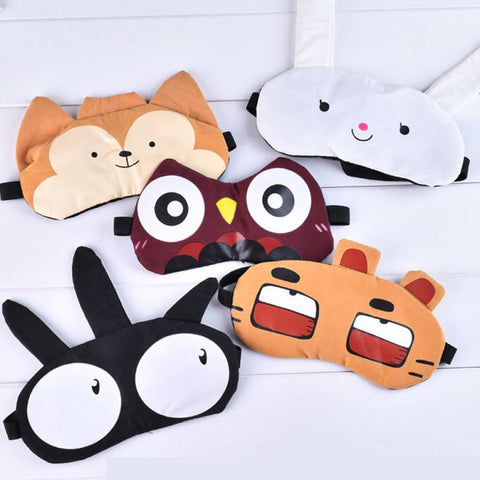 Cute Eye Mask Soft Padded Sleep Travel Shade Cover Rest Relax Sleeping Blindfold 2AU21