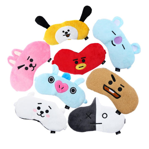 Cute Kpop BTS Bangtan Boys Rest Sleep Mask BT21 Suga TATA Chimmy RJ Cooky EyeShade Soft Eye Masks Patch Eyes Care Tools