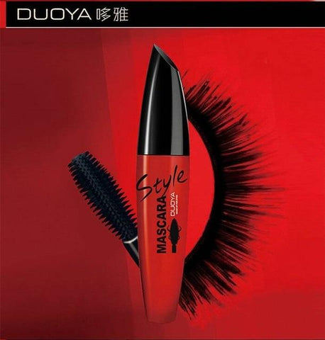 DUOYA 4D Silk Fiber Eyelash Mascara Volume Waterproof Lengthening Mascaras Black Natural Lash For 3D Eyes Cosmetic Brand Makeup