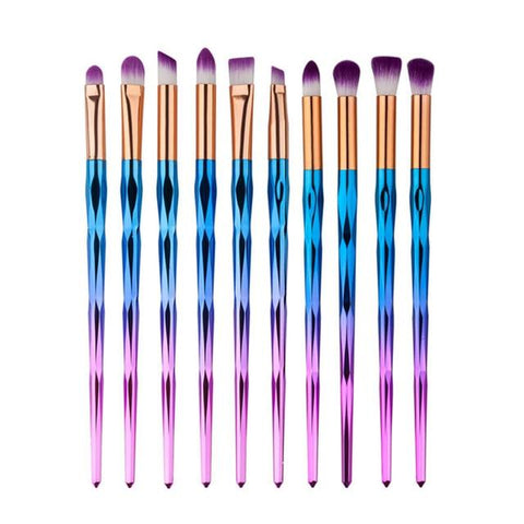 Diamond Rainbow Make Up Brush Set Professional Eye Make Up Eyeliner Eyebrow Eyeshadow Brush Set Rose Gold Makeup Brushes