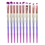 Diamond Rainbow Make Up Brush Set Professional Eye Make Up Eyeliner Eyebrow Eyeshadow Brush Set Rose Gold Makeup Brushes