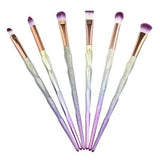 Diamond Rainbow Make Up Brush Set Professional Eye Make Up Eyeliner Eyebrow Eyeshadow Brush Set Rose Gold Makeup Brushes