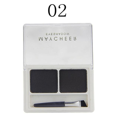 Double Color Kit Eyebrow Shading Powder Eye Brow Palette w/ Brush Cosmetic