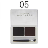 Double Color Kit Eyebrow Shading Powder Eye Brow Palette w/ Brush Cosmetic