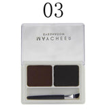 Double Color Kit Eyebrow Shading Powder Eye Brow Palette w/ Brush Cosmetic