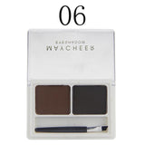 Double Color Kit Eyebrow Shading Powder Eye Brow Palette w/ Brush Cosmetic