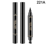 Double Ended Eyeliner Pen Waterproof Long Lasting Thin Eye Liner Stamp Liquid Fashion Eyes Cosmetic  Stamp Eyeliner Pen