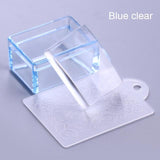 Double Head Clear Jelly Silicone Nail Stamper 2.2cm 2.7cm with Scraper Nail Art Stamping Tool Set for Nail Stamp Plate Tool