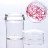 Double Head Clear Jelly Silicone Nail Stamper 2.2cm 2.7cm with Scraper Nail Art Stamping Tool Set for Nail Stamp Plate Tool