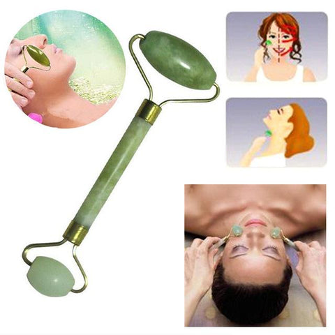 Double Head Facial Massage Roller Jade Face Slimming Body Head Neck Nature A Device Drop Shipping Skin Care Face Lift Tools