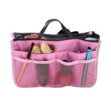 Double Zipper Polyester Makeup Bag Portable Travel BAGS Beauty Cosmetic Bag Make Up Toiletry BagS With Handle Set