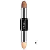 Double-ended 2 in1 Contour Face Foundation Concealer Make Up Long Lasting Dark Circles Waterproof Contour Cushion Cosmetic