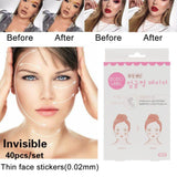 Dropship 40pcs/Set Transparent Thin Face Stickers V-Shape Face Lift up Fast Chin Adhesive Tape Face Lift Tools for Face Beauty