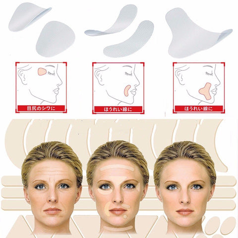 Dropship Three Types 12/24/27pcs Facial Line Wrinkle Sagging Skin Lift Up Tape Frown Smile Lines Forehead Anti-Wrinkle Patches