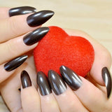 Dusty Cedar Fashion Stiletto False Nails Pointed Sharp Candy Red Fake Nails for daily wear On the Nail Tree 24pcs