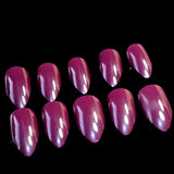 Dusty Cedar Fashion Stiletto False Nails Pointed Sharp Candy Red Fake Nails for daily wear On the Nail Tree 24pcs