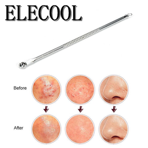 ELECOOL  1Pcs Blackhead  Pimple  Remover Tool  cleaner  Tool  Comedone Extractor Skin Cleansing Stainless Steel Needles