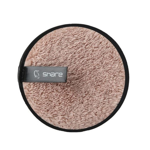 ELECOOL 1pc Superior Soft Fiber Dual-side Microfiber Suede Makeup Remover Puff Coffee/White/Black Color Lazy Makeup Remover Puff