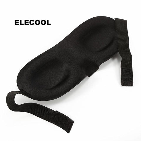 ELECOOL 3D Black Soft Eyepatch Eye Sleep Mask Travel Sleep Rest Eye Shade Sleeping Mask Cover Unsexed High Quality