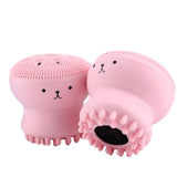 ELECOOL Facial Brush Cute Animal Octopus Silicone Cleaning Brush Deep Cleansing Facial Exfoliator Wash Brush Beauty Tool