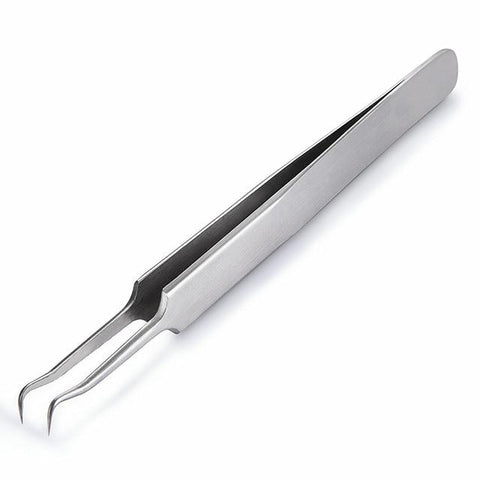 ELECOOL Stainless Steel Curved Straight Blackhead Acne Clips Pimple Comedone Remover Tweezers Face Care Tool