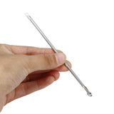 ELECOOL Stainless Steel Curved Straight Blackhead Acne Clips Pimple Comedone Remover Tweezers Face Care Tool