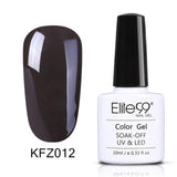 Elite99 10ml Coffee Brown Color Gel Nail Polish Soak Off UV Elegant Chocolate Brown Nail Art Manicure Gel Varnish Lacquer