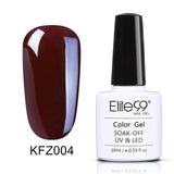 Elite99 10ml Coffee Brown Color Gel Nail Polish Soak Off UV Elegant Chocolate Brown Nail Art Manicure Gel Varnish Lacquer