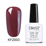 Elite99 10ml Coffee Brown Color Gel Nail Polish Soak Off UV Elegant Chocolate Brown Nail Art Manicure Gel Varnish Lacquer