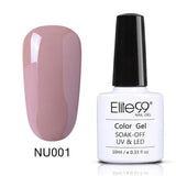 Elite99 10ml Pure Color Gel Polish Varnish UV LED Gorgeous Nude Series UV Gel LED Lamp Nail Art Design Hot Sale Nail Gel Lacquer