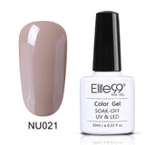 Elite99 10ml Pure Color Gel Polish Varnish UV LED Gorgeous Nude Series UV Gel LED Lamp Nail Art Design Hot Sale Nail Gel Lacquer