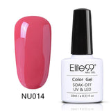 Elite99 10ml Pure Color Gel Polish Varnish UV LED Gorgeous Nude Series UV Gel LED Lamp Nail Art Design Hot Sale Nail Gel Lacquer