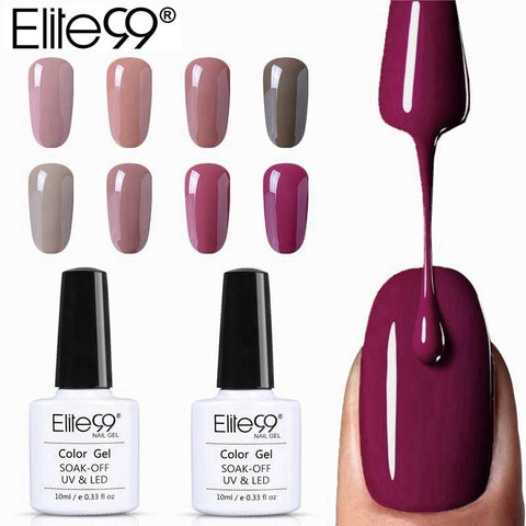 Elite99 10ml Pure Color Gel Polish Varnish UV LED Gorgeous Nude Series UV Gel LED Lamp Nail Art Design Hot Sale Nail Gel Lacquer