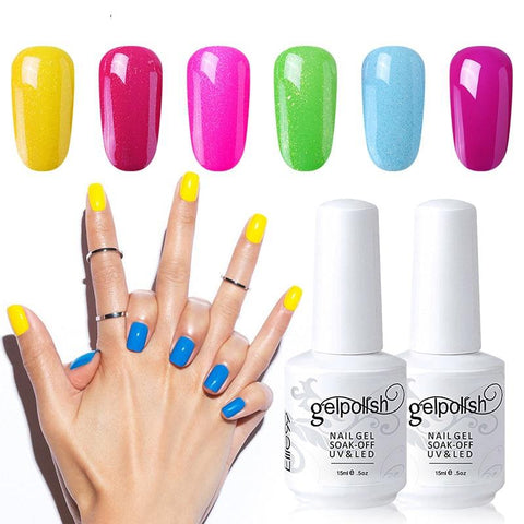 Elite99 15ml Pure colors gel varnish Semi Permanant UV Long Lasting for nail art Gel nail polish Need LED lamp gel lacquer