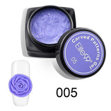 Elite99 3D Carved Patterns Gel Soak Off UV Gel Nail Art Modelling Manicure DIY Bright 20 Colors Sculpture Nail Art Decoration