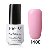 Elite99 7ml Pure Color Polish Semi Permanent Gorgeous Nail Polish Enamel Soak Off UV LED Lamp Cure Varnish Base Top Nail Art