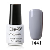 Elite99 7ml Pure Color Polish Semi Permanent Gorgeous Nail Polish Enamel Soak Off UV LED Lamp Cure Varnish Base Top Nail Art