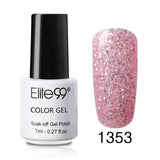 Elite99 7ml Pure Color Polish Semi Permanent Gorgeous Nail Polish Enamel Soak Off UV LED Lamp Cure Varnish Base Top Nail Art