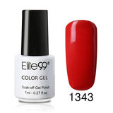 Elite99 7ml Pure Color Polish Semi Permanent Gorgeous Nail Polish Enamel Soak Off UV LED Lamp Cure Varnish Base Top Nail Art