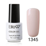Elite99 7ml Pure Color Polish Semi Permanent Gorgeous Nail Polish Enamel Soak Off UV LED Lamp Cure Varnish Base Top Nail Art