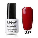 Elite99 7ml Pure Color Polish Semi Permanent Gorgeous Nail Polish Enamel Soak Off UV LED Lamp Cure Varnish Base Top Nail Art
